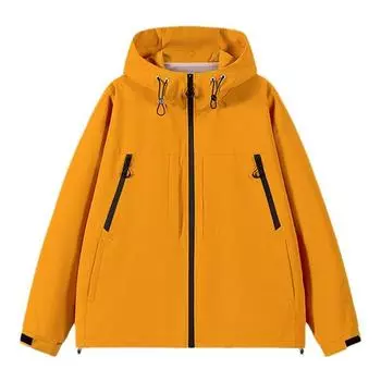 Куртка-подсолнух с капюшоном, мужская осенняя ветрозащитная куртка, топ на раннюю осень S