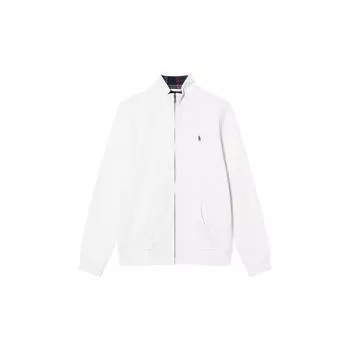 Куртка Polo Ralph Lauren FW24, однотонная, с воротником-стойкой, с логотипом в виде маленького пони, с длинными рукавами, детская, белая 323953025-002 M