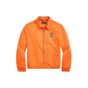 Куртка Polo Ralph Lauren Ss24 с мультяшными буквами на молнии, повседневная, с длинным рукавом, детские куртки, ярко-оранжевые CWPOOTWY6020300-800 L