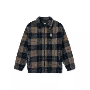 Куртка-поло с длинным рукавом и логотипом бренда Vans FW22, унисекс, коричневая VN0A7YGNY7Q S