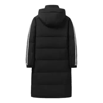 Куртка-пуховик Three Bars White Duck для мужчин и женщин, длинная куртка с капюшоном, утолщенное термопальто M