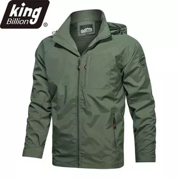 Куртка-пулемет с капюшоном для альпинизма, ветрозащитная мужская повседневная куртка, большая уличная куртка, мужские куртки-ветровки M чёрный