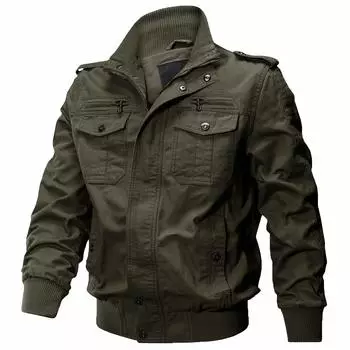 Куртка рабочая одежда для улицы блузон ветрозащитная куртка для холодной погоды простая на молнии внешняя термостойкая куртка для рыбалки повседневная осенняя хлопковая зеленая JP M зелёный