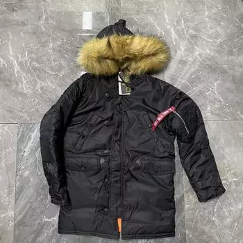 Куртка размера плюс зимняя мужская куртка-бомбер с длинным теплым меховым капюшоном, тактический камуфляж, военная армейская парка XXL M синий