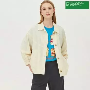 Куртка-рубашка Benetton Bien French Bajpa9331 Cr creamy/42