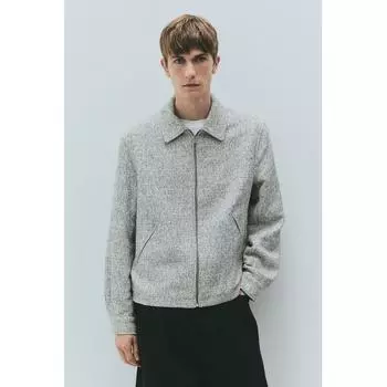 Куртка-рубашка HM Regular Fit Grey Melange XS