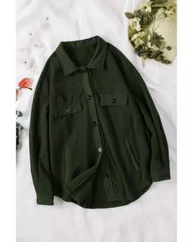 Куртка-рубашка на пуговицах Azura Exchange 2XL зелёный