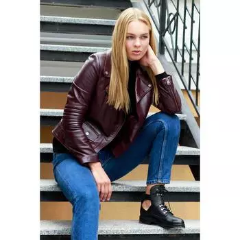 Куртка ручной работы из натуральной овечьей кожи