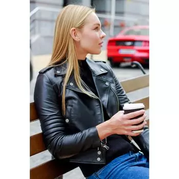 Куртка ручной работы из натуральной овечьей кожи