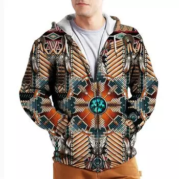 Куртка с 3D-принтом в виде черепа серии Viking, мужская толстовка с капюшоном на молнии, кардиган, спортивная одежда в стиле ретро, пальто S