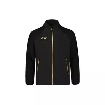 Куртка с длинным рукавом и логотипом серии Li Ning для настольного тенниса, мужская, черная AYYQ001-1 M