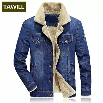 Куртка с длинным рукавом мужская джинсовая джинсовая универсальная осень-зима зима M