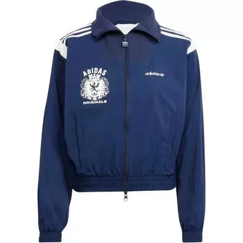 Куртка с длинным рукавом с логотипом Adidas Originals Женская куртка темно-синяя JY2809 L
