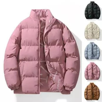 Куртка с хлопковой подкладкой мужская осенне-зимняя двухсторонняя куртка зимняя утепленная теплая для пары Куртка с хлопковой подкладкой мужская одежда M