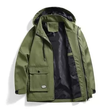Куртка с капюшоном для гор, мужская, весна-осень, новый тренд, повседневная куртка для альпинизма на открытом воздухе, водонепроницаемая верхняя куртка M