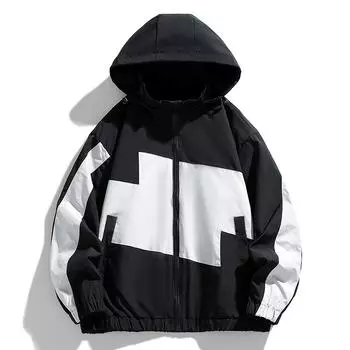 Куртка с капюшоном для ранней осени, большой размер, осенне-зимняя куртка, мужская трендовая повседневная куртка для активного отдыха, красивая флисовая куртка M
