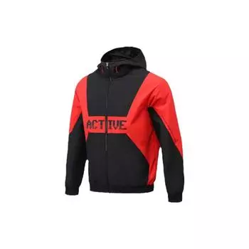 Куртка с капюшоном и логотипом Li Ning Letter, мужские куртки, черная AFDR035-5 L