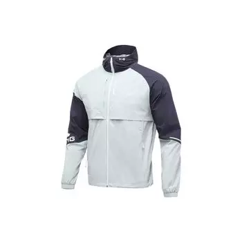 Куртка с капюшоном и логотипом Li Ning Color Block, мужские куртки, темно-синяя AFDR039-3 S