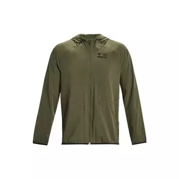 Куртка с капюшоном и принтом логотипа Under Armour Project Rock Unstoppable Мужские куртки Темно-синий-зеленый 1380538-390 M