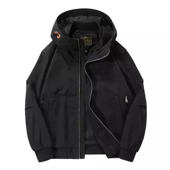 Куртка с капюшоном из чистого хлопка, мужская модная рабочая куртка с потертым верхом XXXXXL