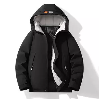 Куртка с капюшоном из хлопка, мужская, осенне-зимняя, модная, универсальная, теплая куртка XXXXXL