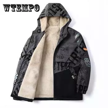 Куртка с капюшоном из кашемира, зимнее толстое теплое хлопковое пальто, свободная повседневная парка, обычная мужская XXXXXL