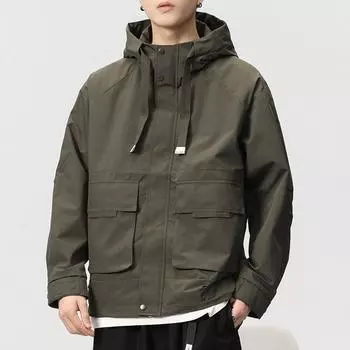 Куртка с капюшоном Tooling Jacket Men s Trendy Brand Casual Men s Top Trendy Men s Jacket With Cotton M