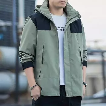 Куртка с капюшоном в парном стиле, мужская весенняя куртка, мужская тонкая куртка, женская водонепроницаемая ветровка, одежда для альпинизма на открытом воздухе M