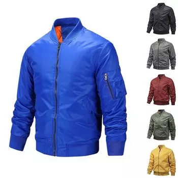 Куртка с принтом Весна Осень Легкое Пальто Мужская Летная Куртка MA1 Бейсбольный Воротник S