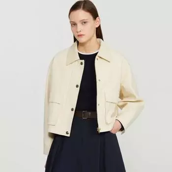 Куртка с воротником из хлопка Shs Miss Swwjkp11110 beige/55