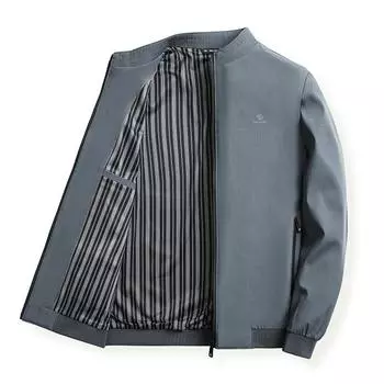 Куртка с воротником-стойкой, мужская одежда для пап, весна-осень, корейский стиль, новый тренд, средняя формальная одежда, деловая повседневная куртка, мужская одежда M