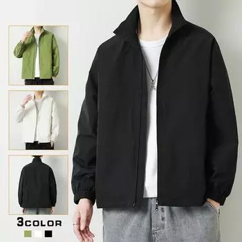 Куртка с воротником-стойкой, мужская, весенняя, новая, высококачественная, свободная, красивая, зеленая, простая, универсальная, удобная. M