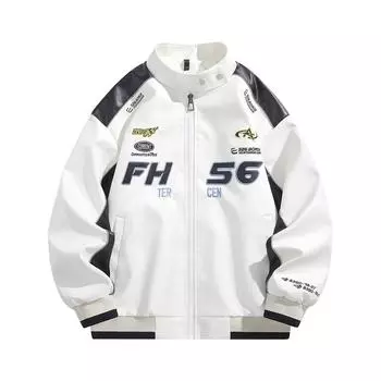 Куртка с воротником-стойкой, повседневная, весна и осень, новая, на молнии, тонкая, мужская, кожаная, мотоциклетная куртка M чёрный