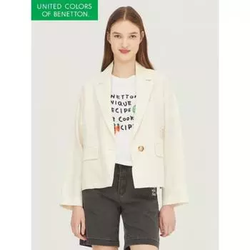 Куртка с вышитыми надписями и бахромой Benetton Bajk54331 IV/42