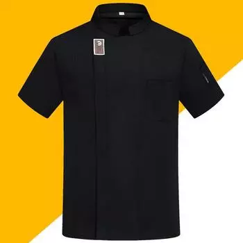 Куртка шеф-повара для мужчин и женщин, рубашка повара с короткими рукавами, униформа официанта для пекарни, ресторана, топ 6XL белый