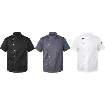 Куртка шеф-повара для унисекс-отеля, кухни, столовой, пальто шеф-повара, рабочая униформа для общественного питания, для мужчин и женщин M