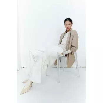 Куртка со сборками HM Бежевая