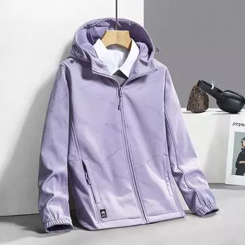 Куртка Soft Shell для активного отдыха, мужская и женская флисовая куртка с капюшоном, камуфляжная дышащая куртка для альпинизма на осень и зиму M