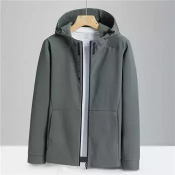 Куртка Soft Shell с капюшоном, композитный флис, мужская и женская версия, одежда для активного отдыха Single Punch, ветрозащитная и водонепроницаемая, для альпинизма M