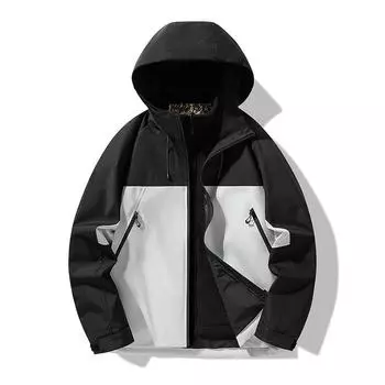 Куртка Soft Shell Три в одном Спортивная куртка для пары Путешествия Альпинизм Костюм S чёрный