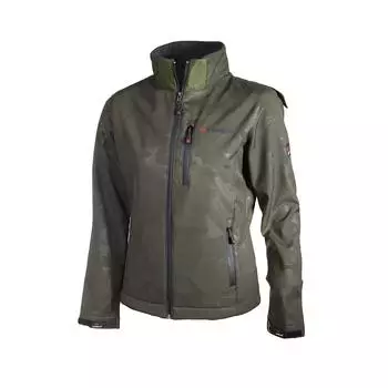 Куртка софтшелл с камуфляжным принтом и капюшоном