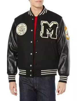 Куртка стадиона MELTON AWARD черная [Хьюстон] КУРТКА(CAT) Мужской чёрный