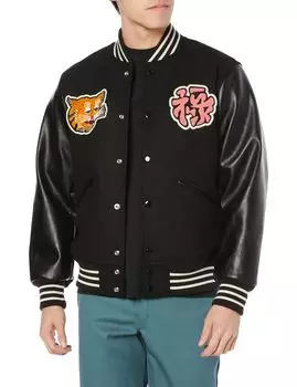 Куртка стадиона MELTON AWARD черная [Хьюстон] КУРТКА(ВЬЕТНАМ) Мужской чёрный