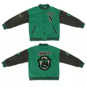 Куртка Stadium с логотипом Гарри Поттера Слизерина, длина рукава 62 см, длина окружности 50 см, длина окружности 57 см [Marushin] (L) Длина приблизительная. Длина приблизительная. (Плечо приблизительно. 20см)