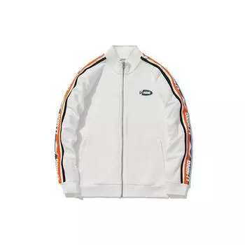 Куртка-стойка с логотипом Li Ning и буквенным принтом, унисекс, цвет белый AWDR623-1 XXL