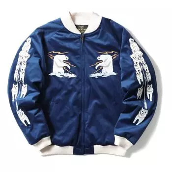 КУРТКА СУВЕНИРНАЯ ИЗ БАРХАТА 51386 ТЕМНО-СИНИЙ [Хьюстон] (АЛЯСКА) тёмно-синий