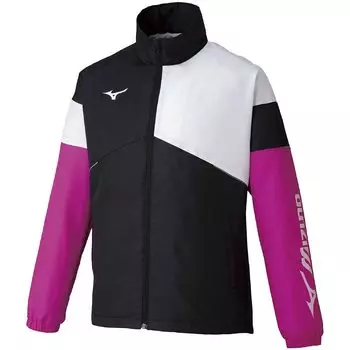Куртка Tennis Wear Active Warmer с водоотталкивающим эффектом 62JE1501 черного x белого x розового цвета XL [Mizuno]