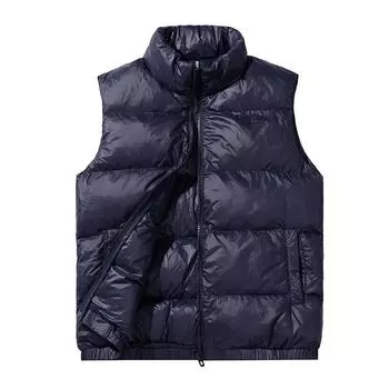 Куртка Теплая безрукавка Зимняя ветрозащитная куртка Мужская на молнии пуховая жилетка XXS синий