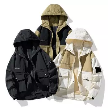 Куртка теплая ветрозащитная водонепроницаемая тренчкот вышивка зима M