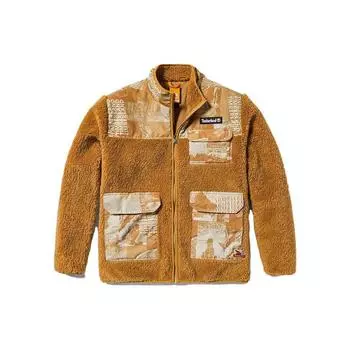 Куртка Timberland Color Block Stand Wool Jacket на молнии с воротником-стойкой, унисекс, пшеничная A6B36-P47 L